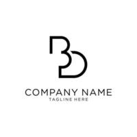 BD or DB Initial letter logo design vector. vector