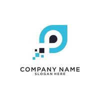 P Initial Letter Logo Design vector Template.