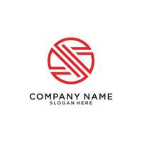 S or SS initial letter logo design vector. vector