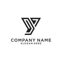 Y initial letter logo design template vector. vector