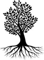 Tree silhouette on white background vector