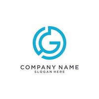 Initial letter G logo design vector template.