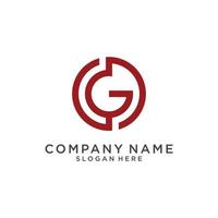 Initial letter G logo design vector template.