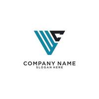 WC or CW initial letter logo design concept. vector