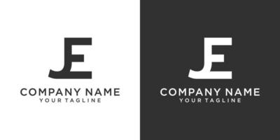 JE or EJ initial letter logo design vector. vector