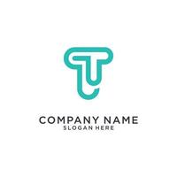 TT or T initial letter logo design vector. vector