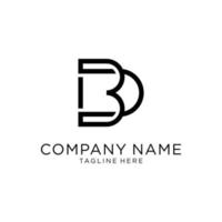 BD or DB Initial letter logo design vector. vector