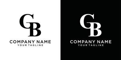 GB or BG initial letter logo design concept. vector