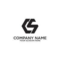 CS or SC Initial Logo design monogram Isolated. vector