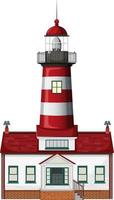 Lighthouse isolated on white background vector