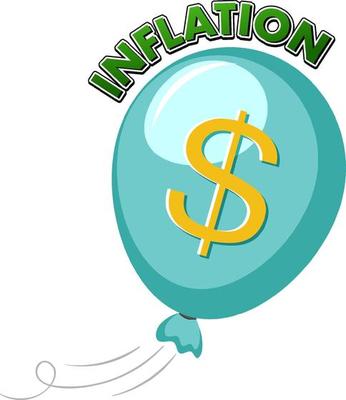 Inflation logo with dollar symbol