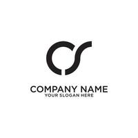 CS or SC Initial Logo design monogram Isolated. vector