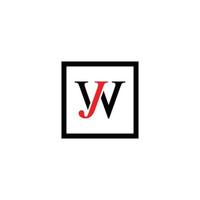 JW or WJ initial letter logo design vector. vector