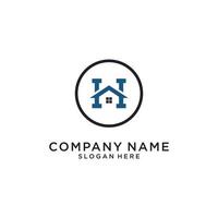 Initial letter H home logo design concept. vector