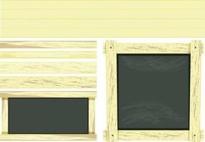 Set of different wooden boards vector