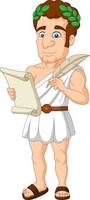 Illustration of Ancient Greek man cartoon vector