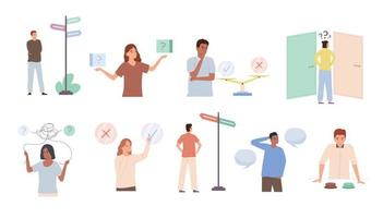 People Making Decisions Set vector