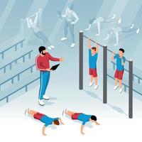 Isometric Physical Education Lesson vector