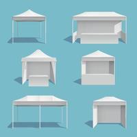 Promotion Tent Realistic Mockups vector