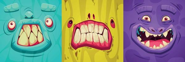 Monster Mouth Multicolored Design Concept vector