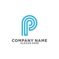 P Initial Letter Logo Design vector Template.