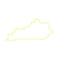 Kentucky map illustrated on white background vector