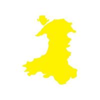 Wales map on white background vector