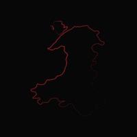 Wales map on white background vector