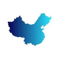 China map on white background vector