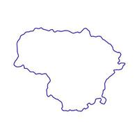 Lithuania map on white background vector