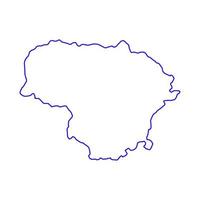 Lithuania map on white background vector