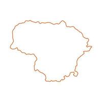 Lithuania map on white background vector