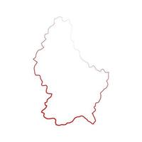 Luxembourg map on white background vector