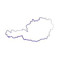 Austria map on white background vector