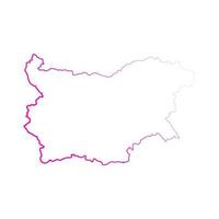 Bulgaria map on white background vector