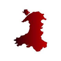 Wales map on white background vector