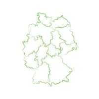 Germany map with regions on a white background vector