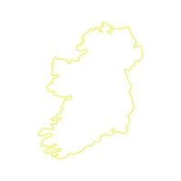 Mapa de Irlanda sobre fondo blanco. vector