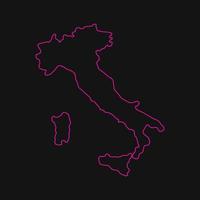 Italy map on white background vector