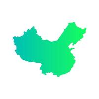 China map on white background vector