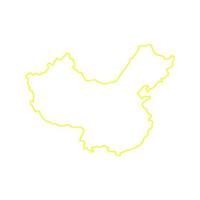 China map on white background vector