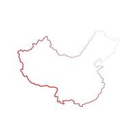 China map on white background vector