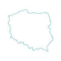 Poland map on white background vector