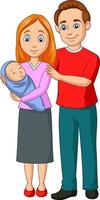 Happy family cartoon vector