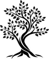 Tree silhouette on white background vector