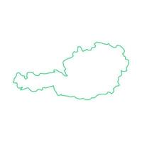 Austria map on white background vector