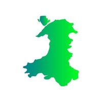 Wales map on white background vector