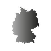 mapa de alemania sobre fondo blanco vector