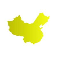 China map on white background vector