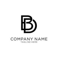 BD or DB Initial letter logo design vector. vector